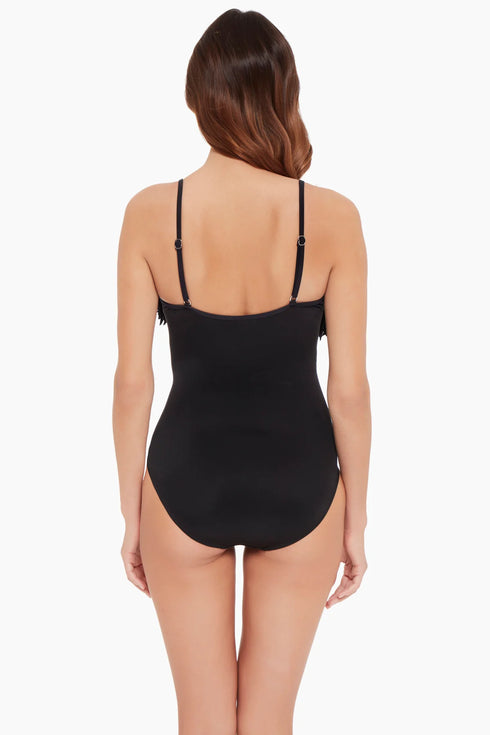 MagicSuit Solids VI Fringe Blaire One Piece Swimsuit
